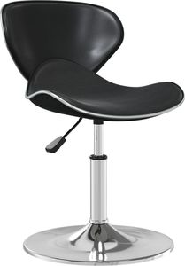 vidaXL Krzesło stołowe, czarne, obite sztuczną skórą 1