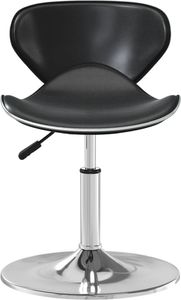 vidaXL Krzesło stołowe, czarne, obite sztuczną skórą 3