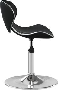 vidaXL Krzesło stołowe, czarne, obite sztuczną skórą 4