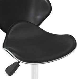 vidaXL Krzesło stołowe, czarne, obite sztuczną skórą 7