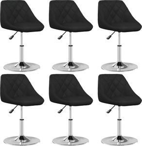 vidaXL Krzesła stołowe, 6 szt., czarne, obite sztuczną skórą 1