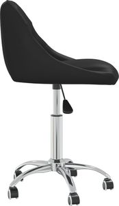 vidaXL Obrotowe krzesła stołowe, 6 szt., czarne, sztuczna skóra 5