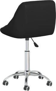 vidaXL Obrotowe krzesła stołowe, 6 szt., czarne, sztuczna skóra 6