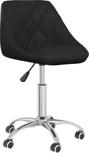 vidaXL Obrotowe krzesło stołowe, czarne, obite sztuczną skórą 1