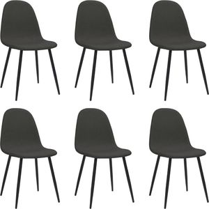 vidaXL Krzesła stołowe, 6 szt., czarne, sztuczna skóra 1