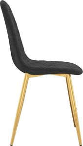 vidaXL Krzesła stołowe, 6 szt., czarne, obite aksamitem 6