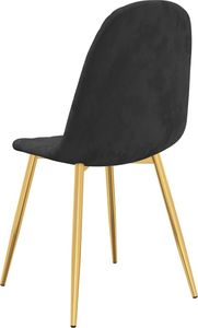 vidaXL Krzesła stołowe, 6 szt., czarne, obite aksamitem 7