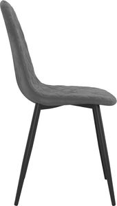 vidaXL Krzesła stołowe, 6 szt., ciemnoszare, obite aksamitem 6