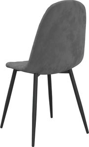 vidaXL Krzesła stołowe, 6 szt., ciemnoszare, obite aksamitem 7