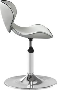 vidaXL Krzesło stołowe, białe, obite sztuczną skórą 4