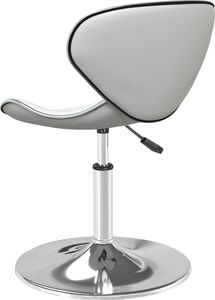 vidaXL Krzesło stołowe, białe, obite sztuczną skórą 5