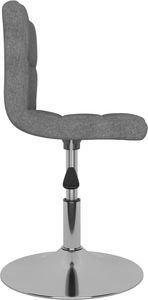 vidaXL Obrotowe krzesła stołowe, 2 szt., jasnoszare, obite tkaniną 5