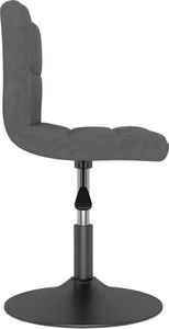vidaXL Obrotowe krzesła stołowe, 2 szt., ciemnoszare, aksamitne 4