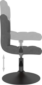 vidaXL Obrotowe krzesła stołowe, 2 szt., ciemnoszare, aksamitne 6