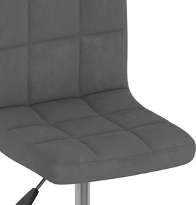 vidaXL Obrotowe krzesła stołowe, 2 szt., ciemnoszare, aksamitne 7