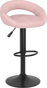 vidaXL Stołki barowe, 2 szt., różowe, obite aksamitem 2
