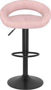 vidaXL Stołki barowe, 2 szt., różowe, obite aksamitem 3