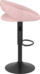 vidaXL Stołki barowe, 2 szt., różowe, obite aksamitem 4