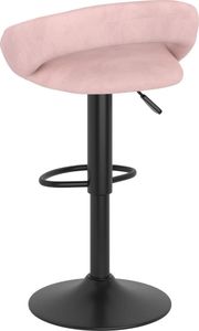 vidaXL Stołki barowe, 2 szt., różowe, obite aksamitem 5