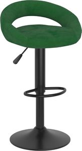 vidaXL Stołki barowe, 2 szt., ciemnozielone, obite aksamitem 2