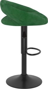 vidaXL Stołki barowe, 2 szt., ciemnozielone, obite aksamitem 4