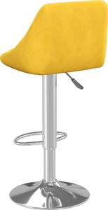 vidaXL Stołki barowe, 2 szt., musztardowe, obite aksamitem 5