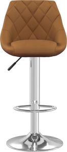 vidaXL Stołki barowe, 2 szt., brązowe, obite aksamitem 3