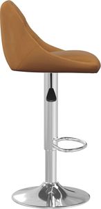 vidaXL Stołki barowe, 2 szt., brązowe, obite aksamitem 4