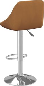 vidaXL Stołki barowe, 2 szt., brązowe, obite aksamitem 5