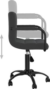 Krzesło biurowe vidaXL Czarne 5