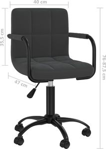 Krzesło biurowe vidaXL Czarne 7