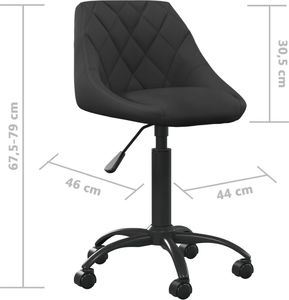 Krzesło biurowe vidaXL Czarne 7