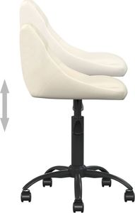 Krzesło biurowe vidaXL Kremowe 5
