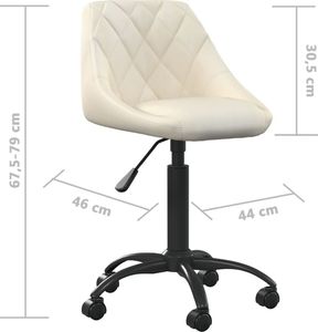 Krzesło biurowe vidaXL Kremowe 7