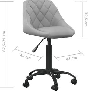 Krzesło biurowe vidaXL Jasnoszare 7