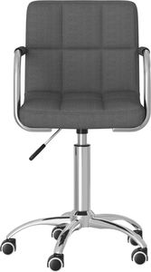 Krzesło biurowe vidaXL Ciemnoszare 3