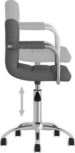 Krzesło biurowe vidaXL Ciemnoszare 6