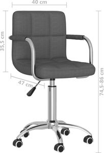 Krzesło biurowe vidaXL Ciemnoszare 8