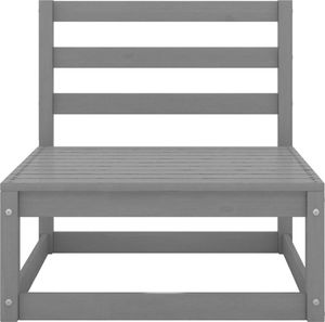 vidaXL 3-cz. zestaw mebli wypoczynkowych do ogrodu, szary, sosnowy 5