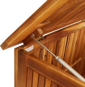 Skrzynia ogrodowa vidaXL 150x50x58 cm lite drewno akacjowe Brąz 8