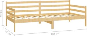 vidaXL Łóżko dzienne, lite drewno sosnowe, 90x200 cm 8