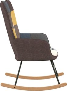 vidaXL Fotel bujany, patchwork, tapicerowany tkaniną 3