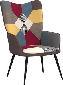 vidaXL Fotel, patchwork, obity tkaniną 1