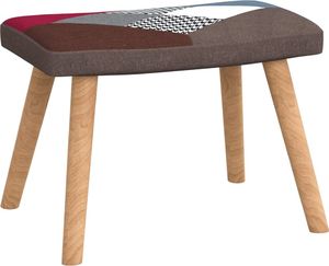 vidaXL Fotel z podnóżkiem, patchwork, obity tkaniną 6