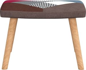 vidaXL Fotel z podnóżkiem, patchwork, obity tkaniną 7