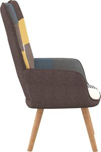 vidaXL Fotel, patchwork, obity tkaniną 3