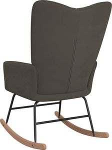 vidaXL Fotel bujany, ciemnoszary, tapicerowany aksamitem 4