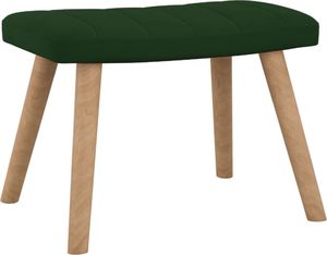 vidaXL Fotel bujany z podnóżkiem, ciemnozielony, obity aksamitem 7