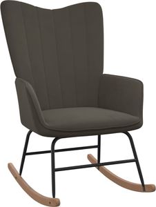 vidaXL Fotel bujany z podnóżkiem, ciemnoszary, obity aksamitem 6
