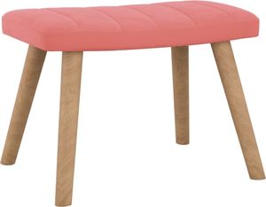 vidaXL Fotel bujany z podnóżkiem, różowy, obity aksamitem 7